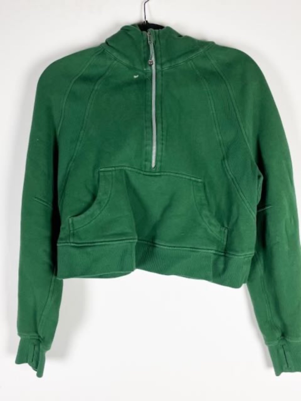 Lululemon Women's Scuba Oversized Half Zip Copped Pullover Hoodie Green XS/S